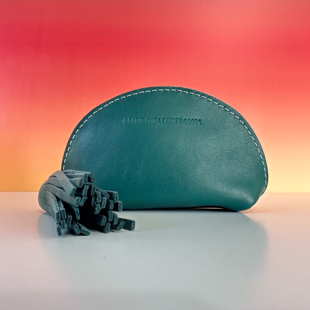Peacock Teal Taco Tassel Pouch by Portland Leather Goods New Green Jeweltoned